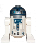 LEGO sw1085 R2-D2 (Flat Silver Head, Dark Blue Printing, Dark Pink Dots, Large Receptor)